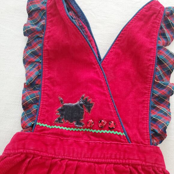 Vintage Scotty Crossfront Cord Dress 5t - Picture 2 of 6